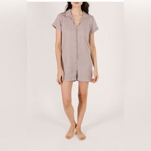 Smash + Tess - barely blush the shorty coveralls romper